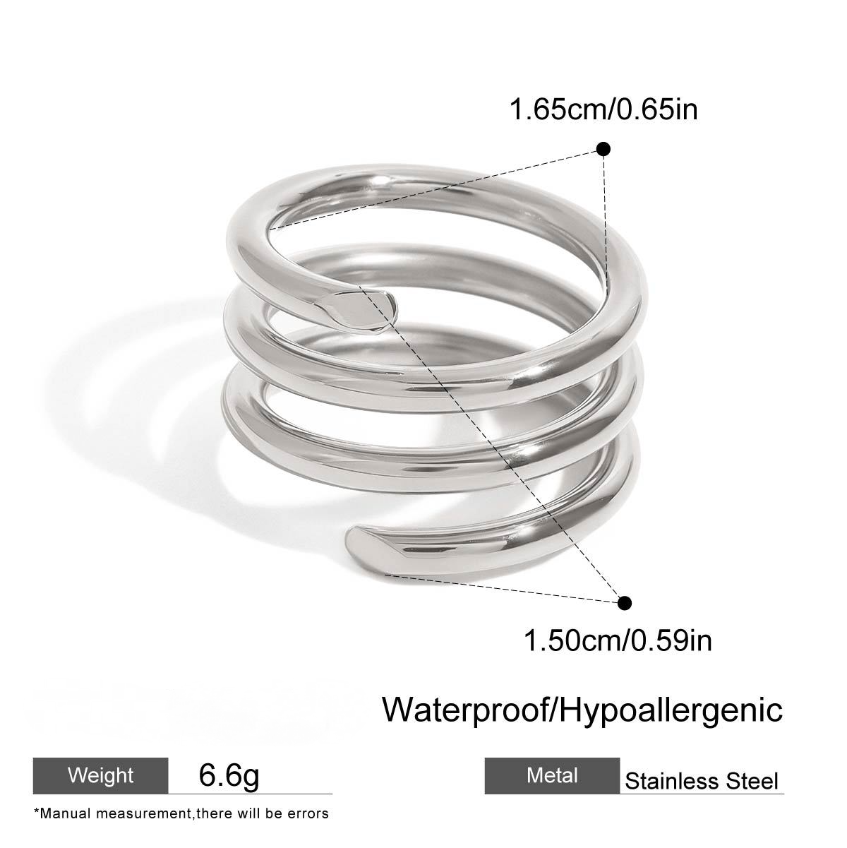 Stainless Steel Multi-layered Stacking Line Ring
