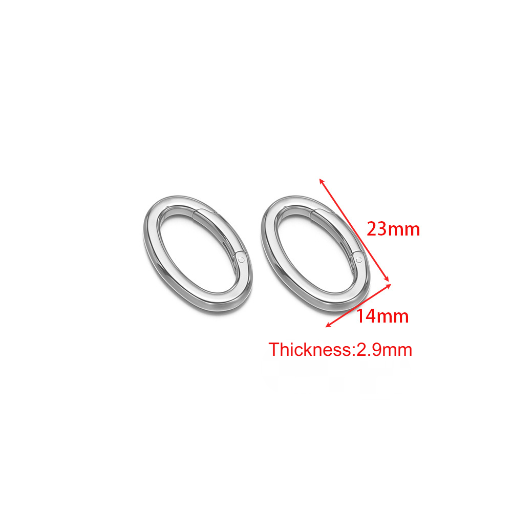 Stainless Steel Heart-shaped Oval Carabiner-2 Pack