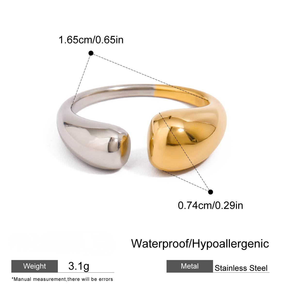 European and American Style Stainless Steel Geometric Ring