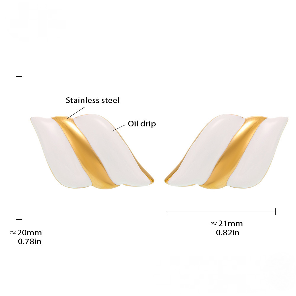 Stainless Steel Wing Hoop Earrings