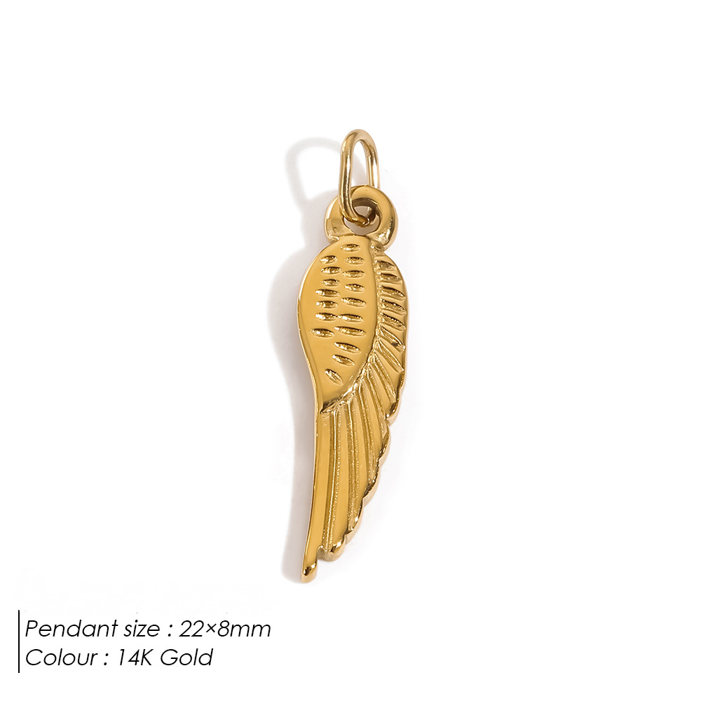 Stainless Steel Double-layered Wing Single-hole Pendant