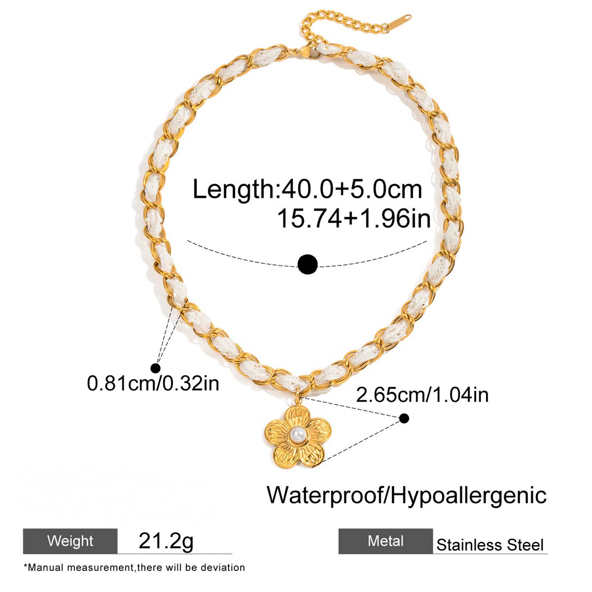 Stainless Steel Paperclip Interlocking CZ Pendant Necklace