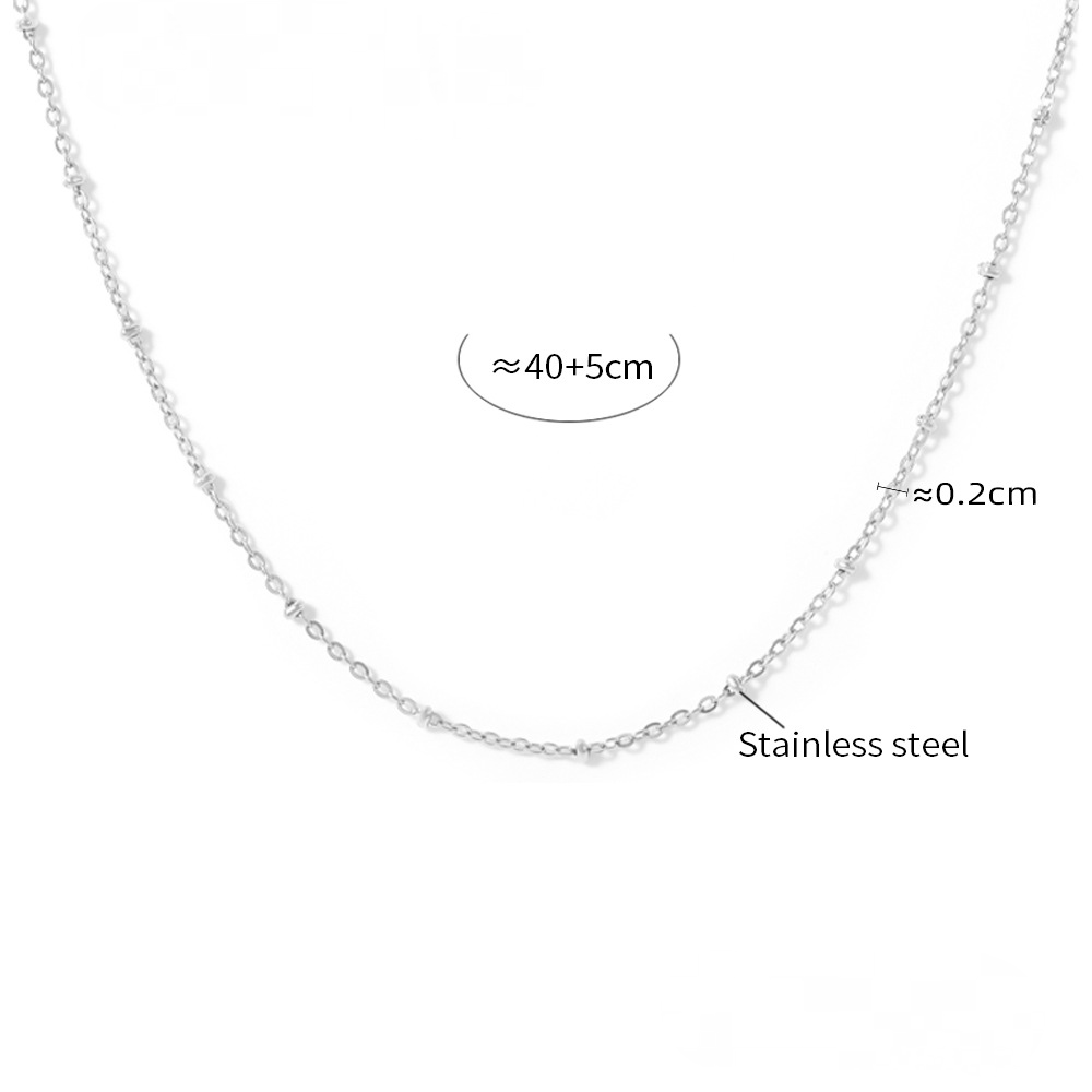 Stainless Steel Heart Line Pendant Stackable Necklace