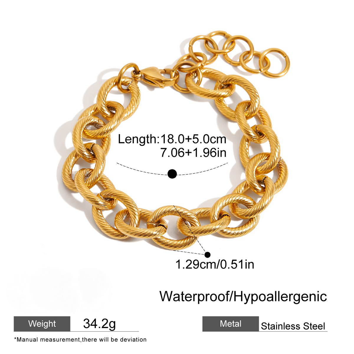 Stainless Steel Chain Bracelet Collection