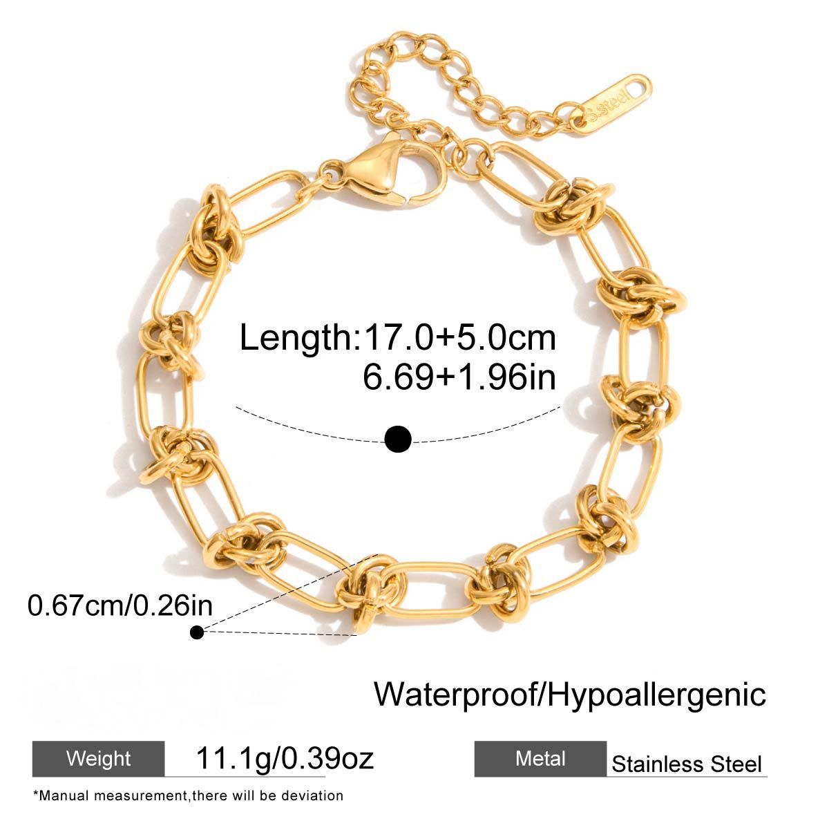 Stainless Steel Classic Basic Chain Bracelet