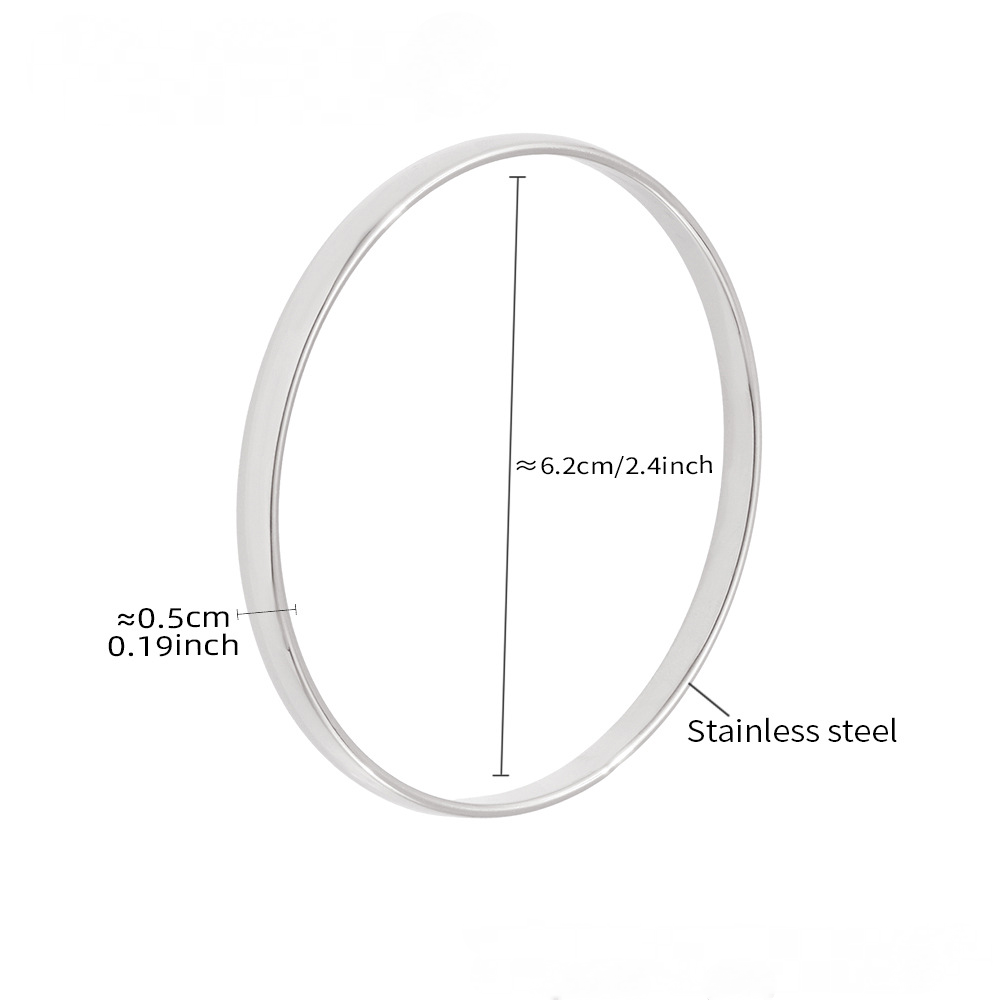 5mm Thin Polished Stainless Steel Bracelet