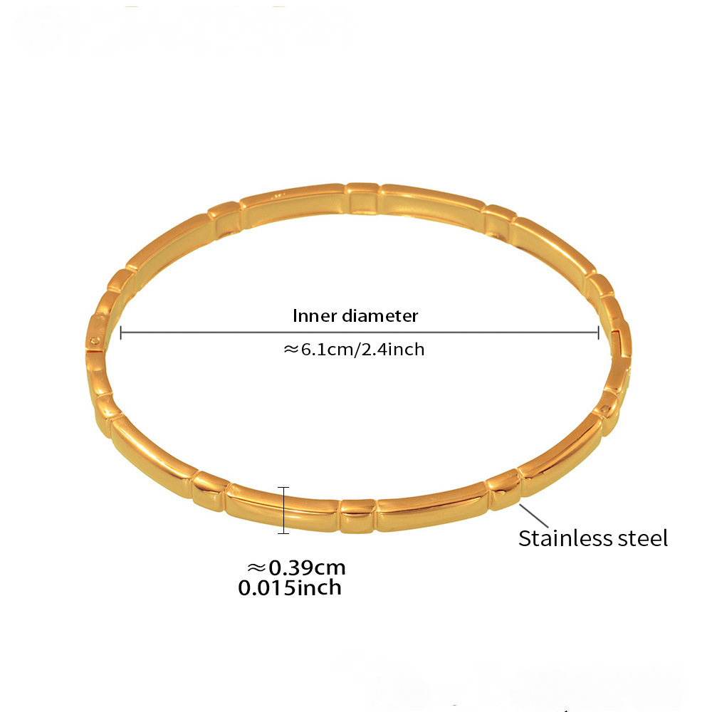 Fine Check Stainless Steel Bracelet