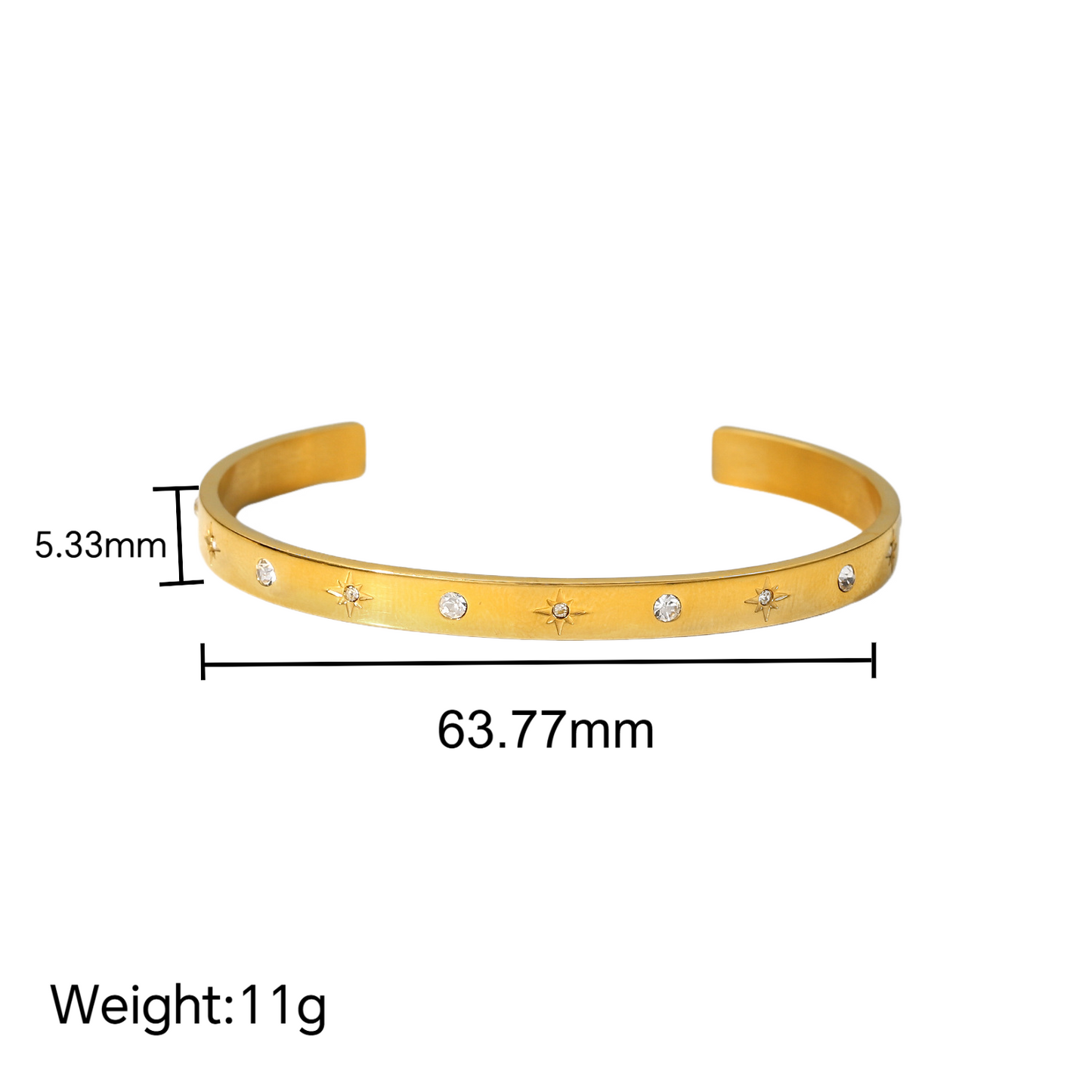 Stainless Steel Cubic Zirconia Bangle Collection