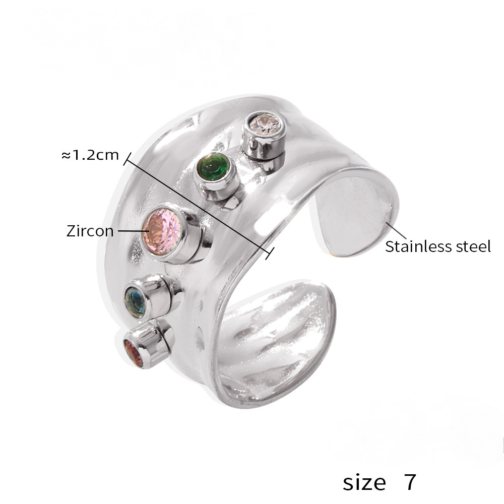 Cubic Zirconia Cuff Ring Hoop Earrings Jewelry Suit