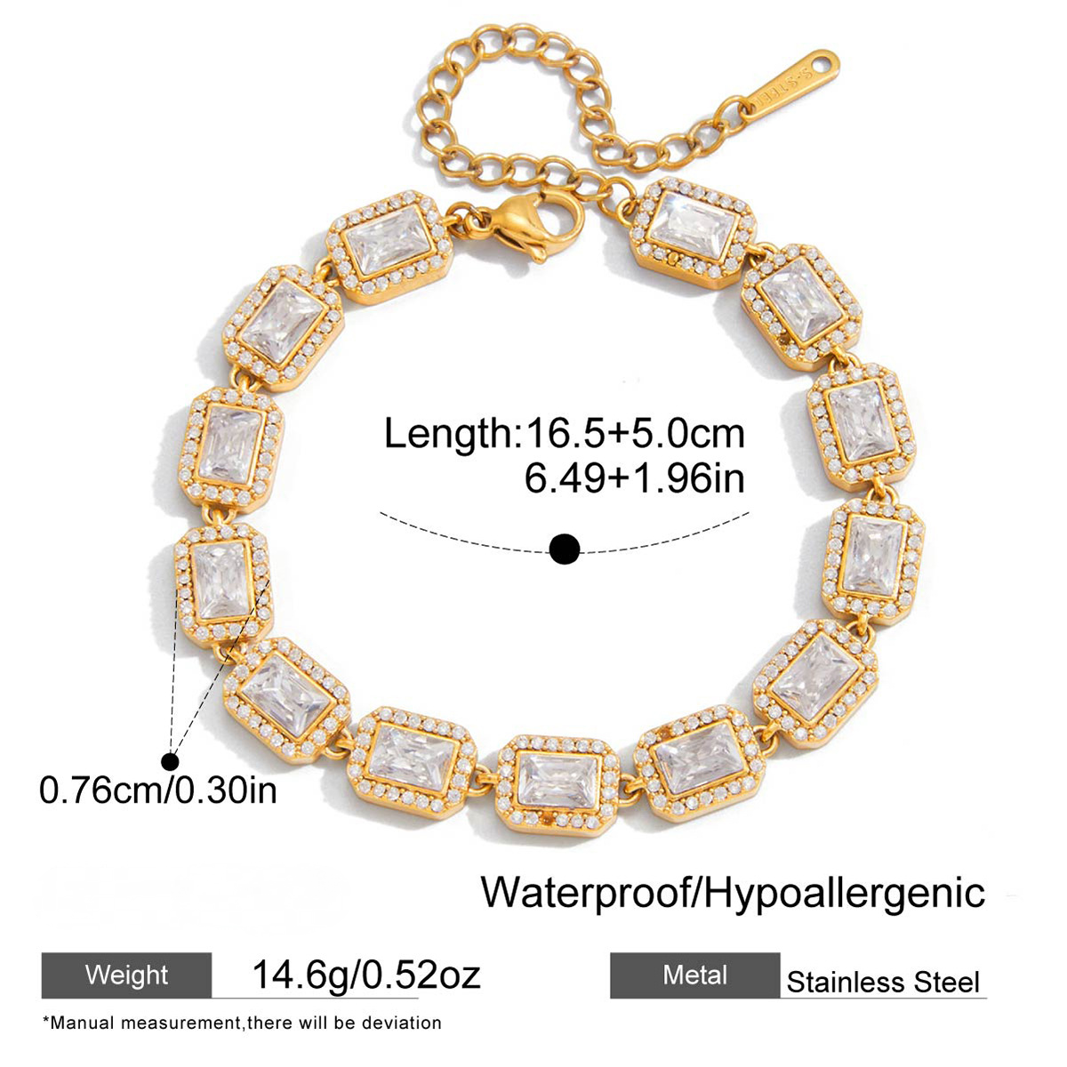 Stainless Steel Cubic Zirconia Tennis Bracelet Collection