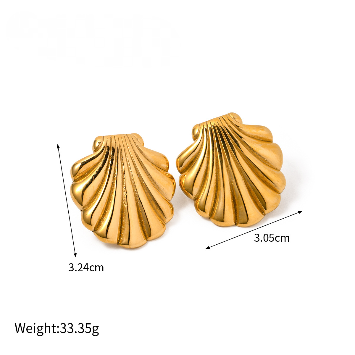 Stainless Steel Shell Series Stud Earrings