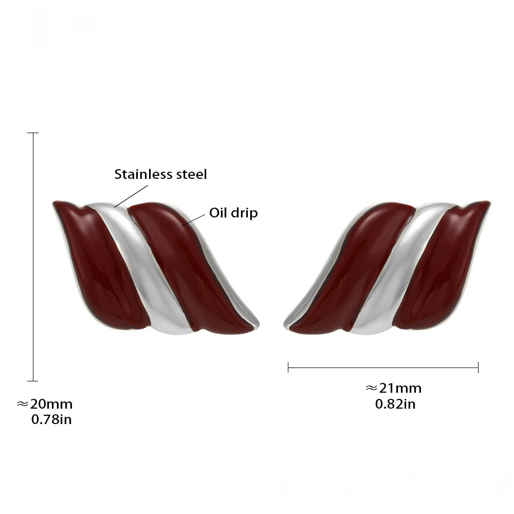 Stainless Steel Wing Hoop Earrings
