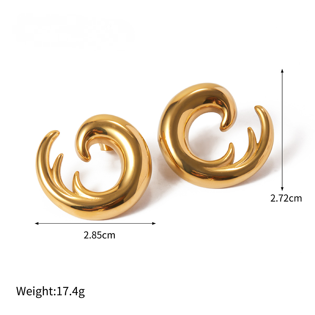 Stainless Steel Shell Series Stud Earrings