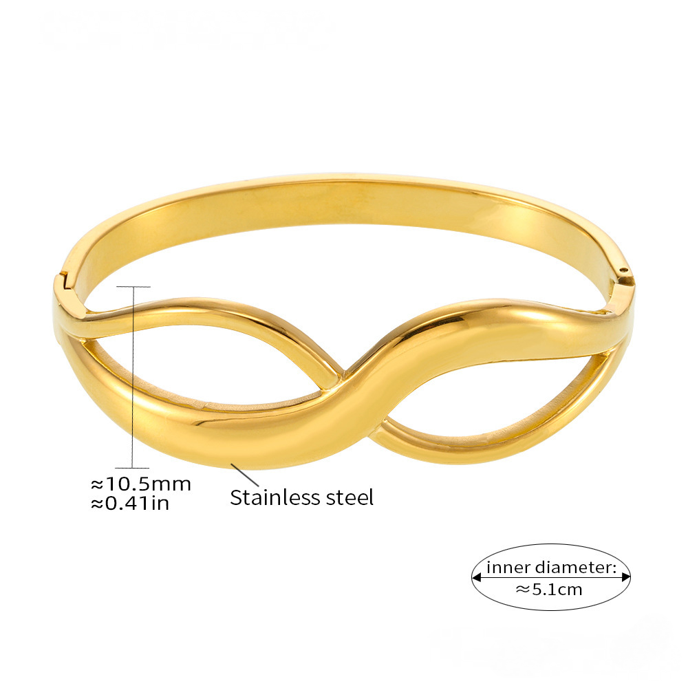 Stainless Steel Figure 8 Curve Design Bracelet