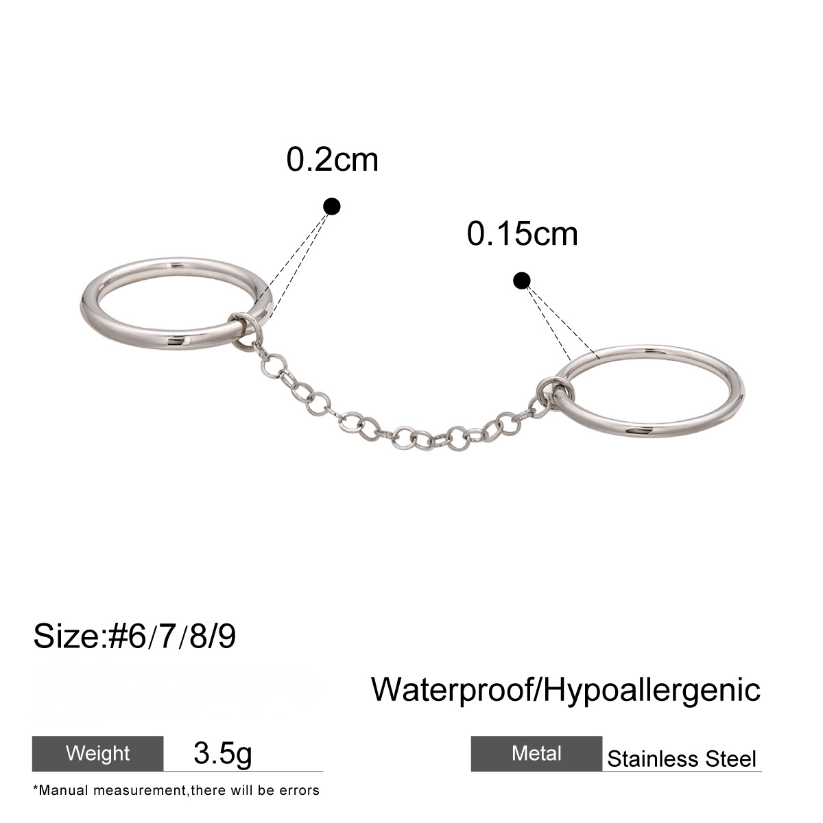 Stainless Steel Stacking Pearl Rings