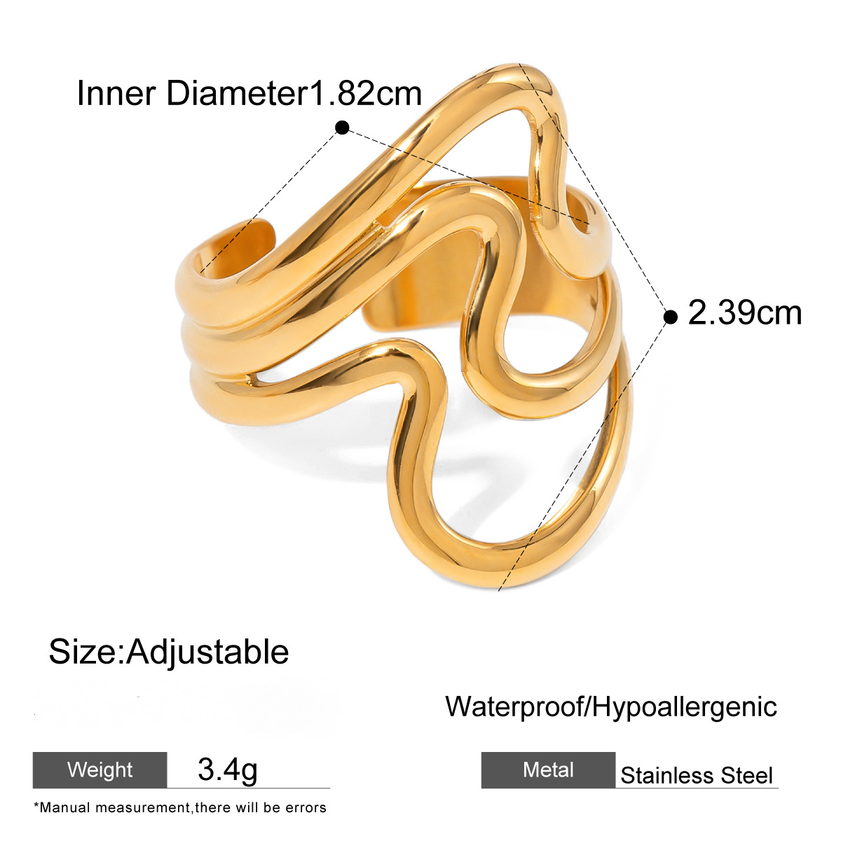 Stainless Steel Shaped Ring Combination