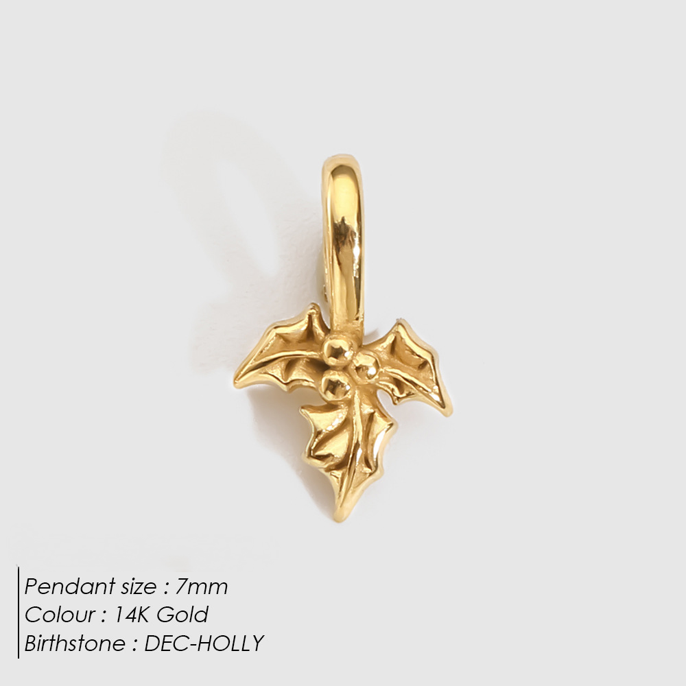 Stainless Steel Birthday Three-dimensional Flower Pendant