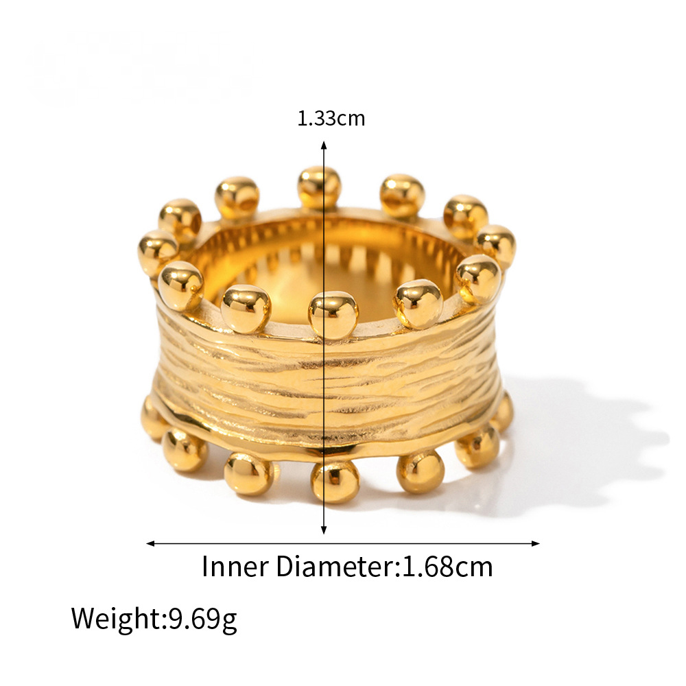 Light Luxury Stainless Steel Cubic Zirconia Ring Combination