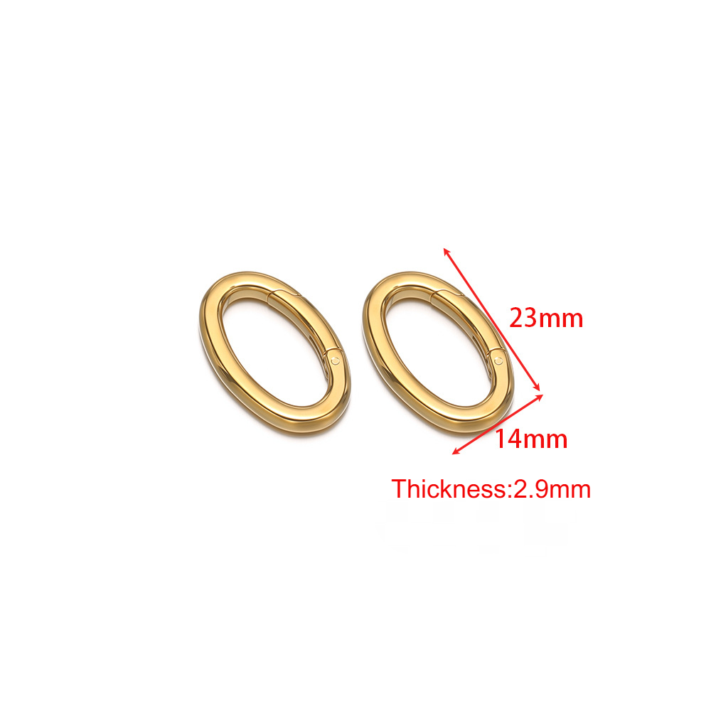 Stainless Steel Heart-shaped Oval Carabiner-2 Pack