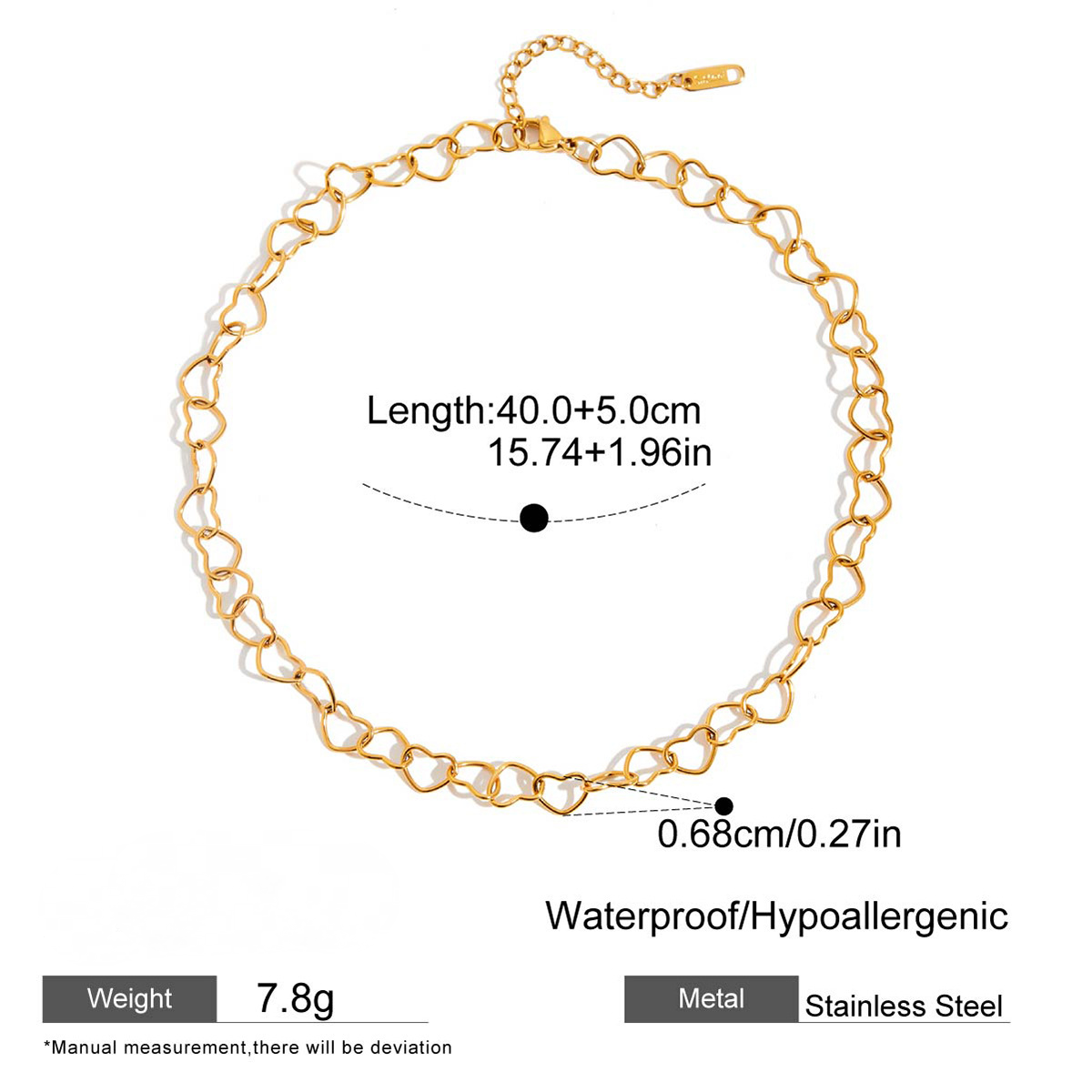 Stainless Steel Snake Chain Choker Necklace