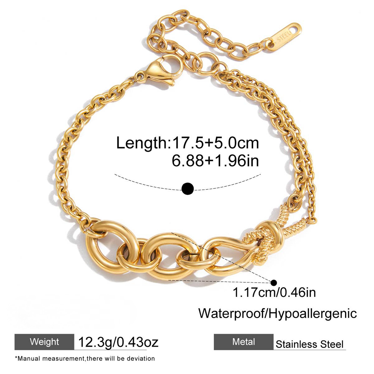 Stainless Steel Chain Bracelet Collection