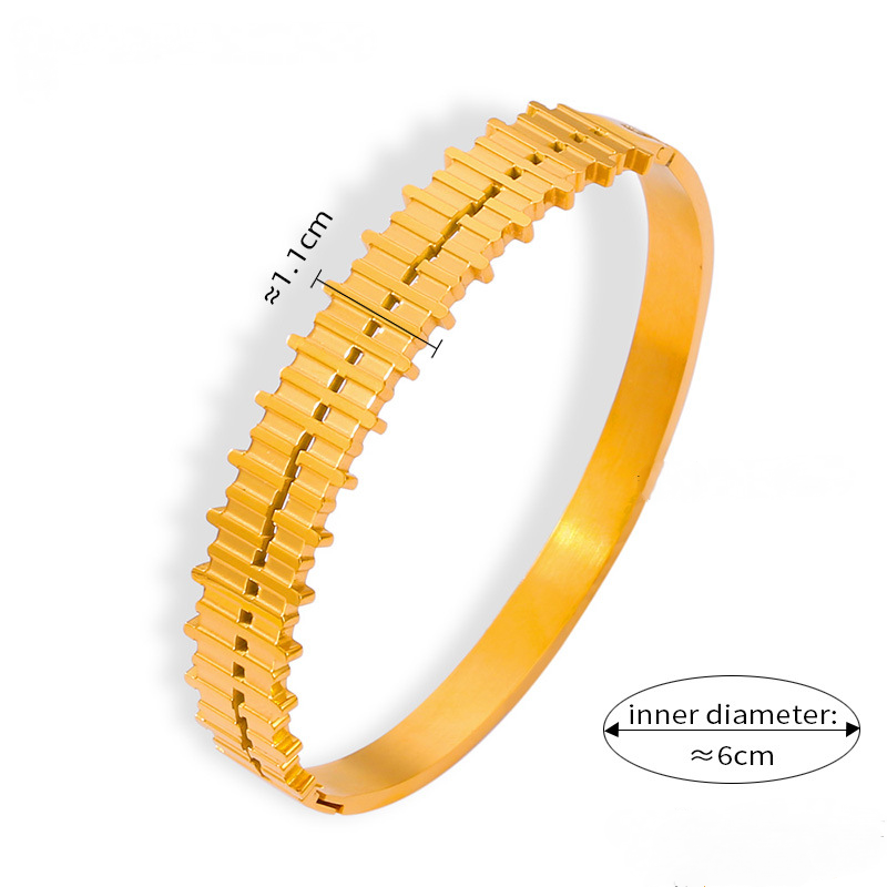 Stainless Steel Demon Eye Pattern Bangle Bracelet