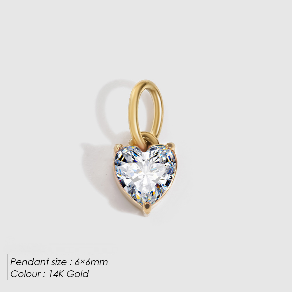Stainless Steel Cubic Zirconia DIY Necklace Pendant