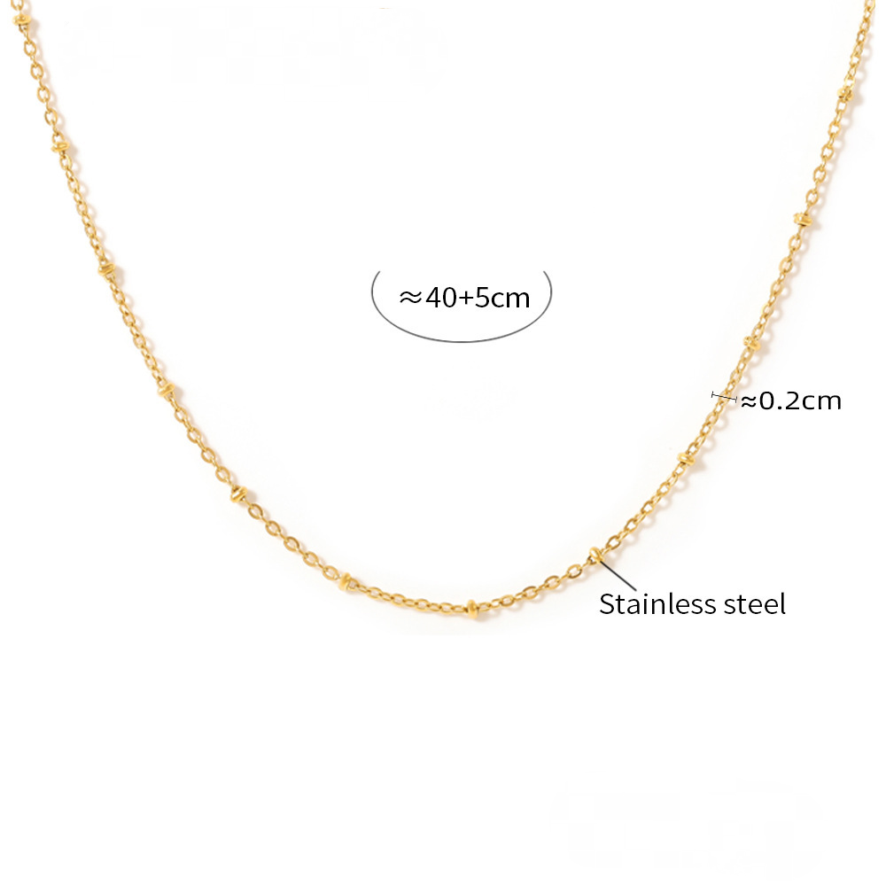 Stainless Steel Heart Line Pendant Stackable Necklace