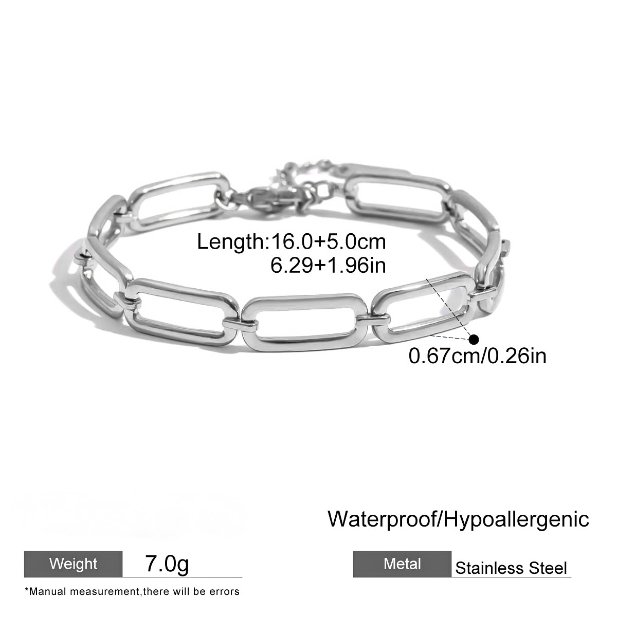 Stainless Steel Cuban Chain Bracelet