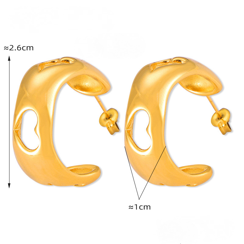 Stainless Steel Personalized Textured Polished Hoop Earrings