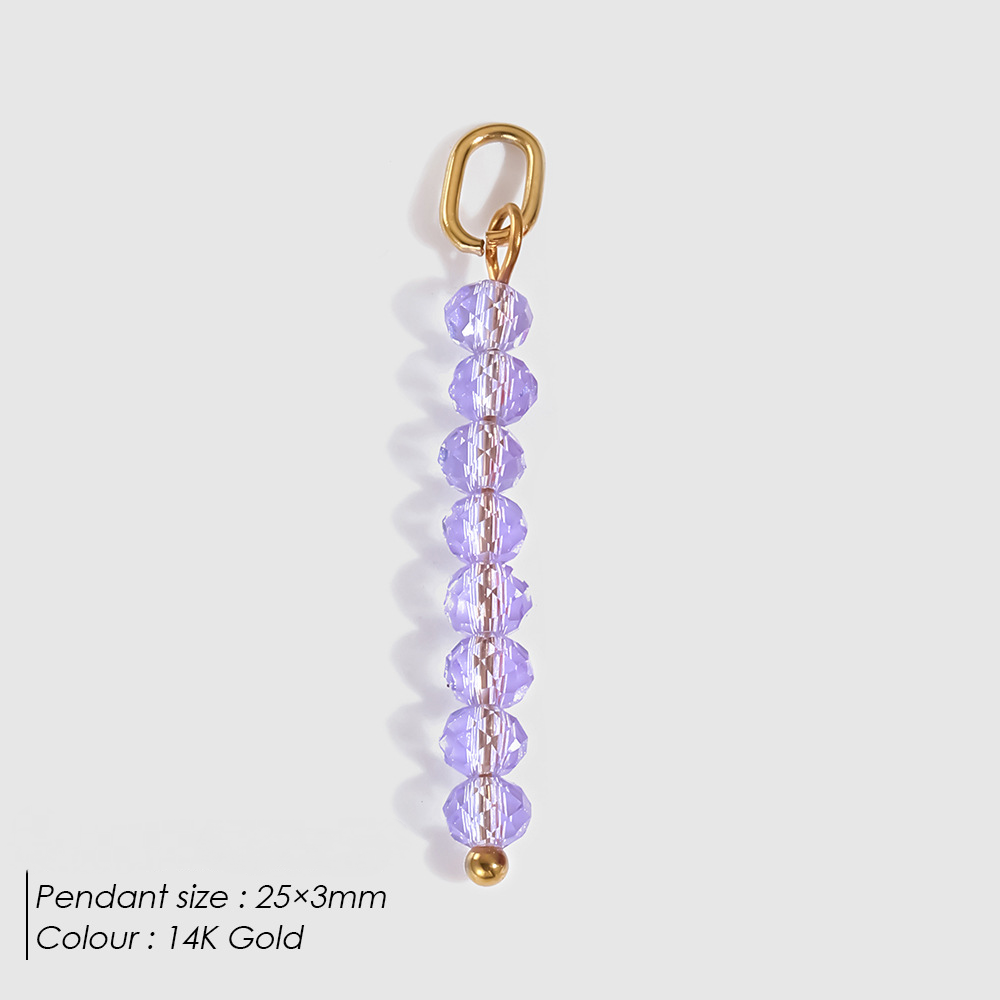 Stainless Steel Rainbow Bead Pendant