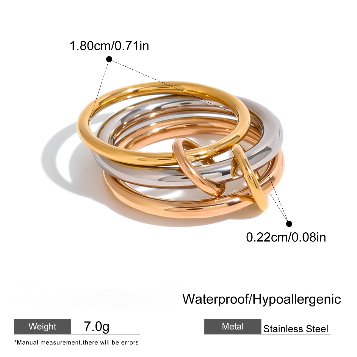 Stainless Steel Stacking Plain Band Rings