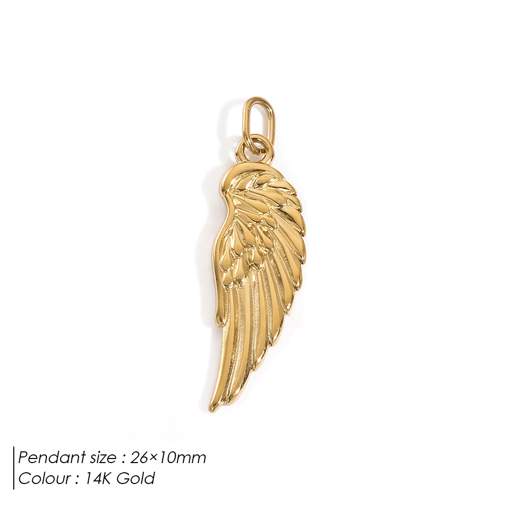 Stainless Steel Double-layered Wing Single-hole Pendant