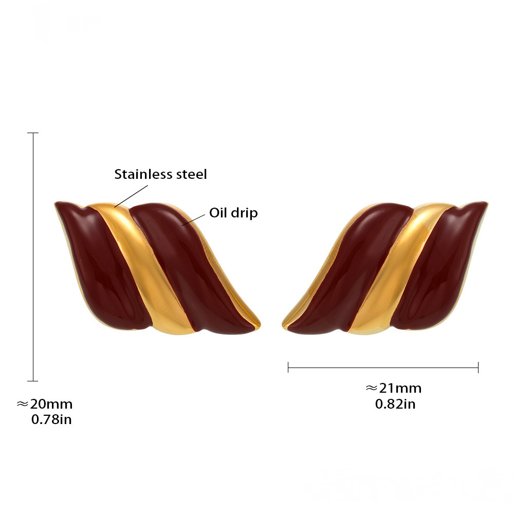 Stainless Steel Wing Hoop Earrings