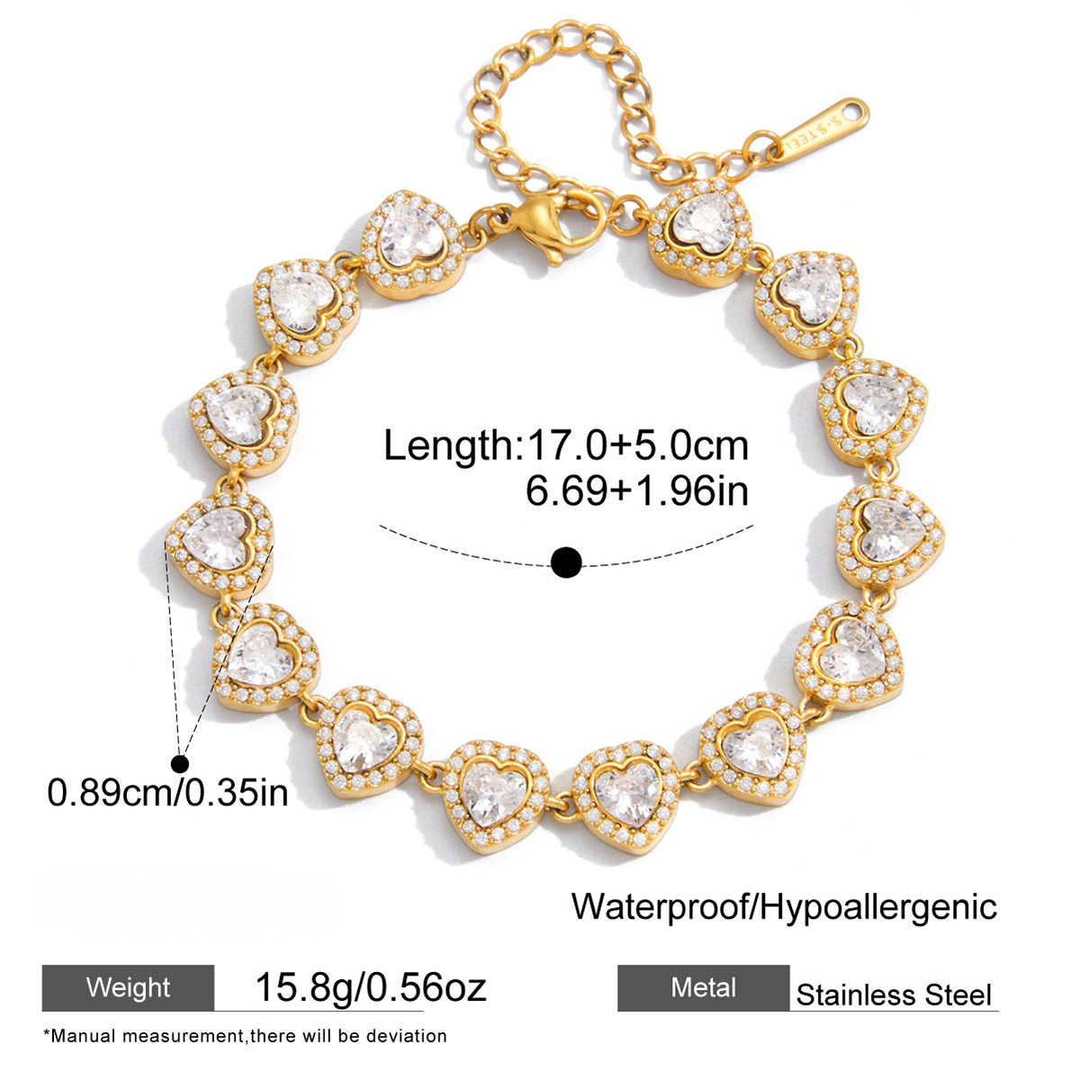 Stainless Steel Cubic Zirconia Tennis Bracelet Collection