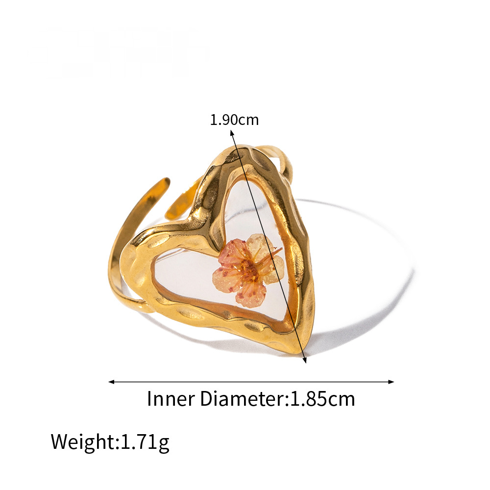Stainless Steel Exaggerated Cubic Zirconia Ring
