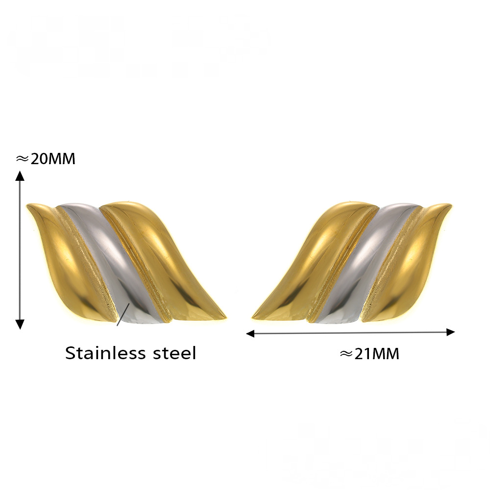 Stainless Steel Wing Hoop Earrings