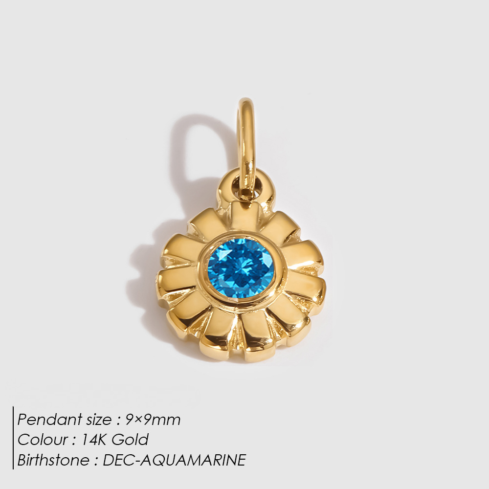 Stainless Steel Daisy and Four-leaf Clover Flower Pendant