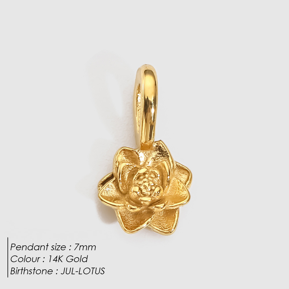 Stainless Steel Birthday Three-dimensional Flower Pendant