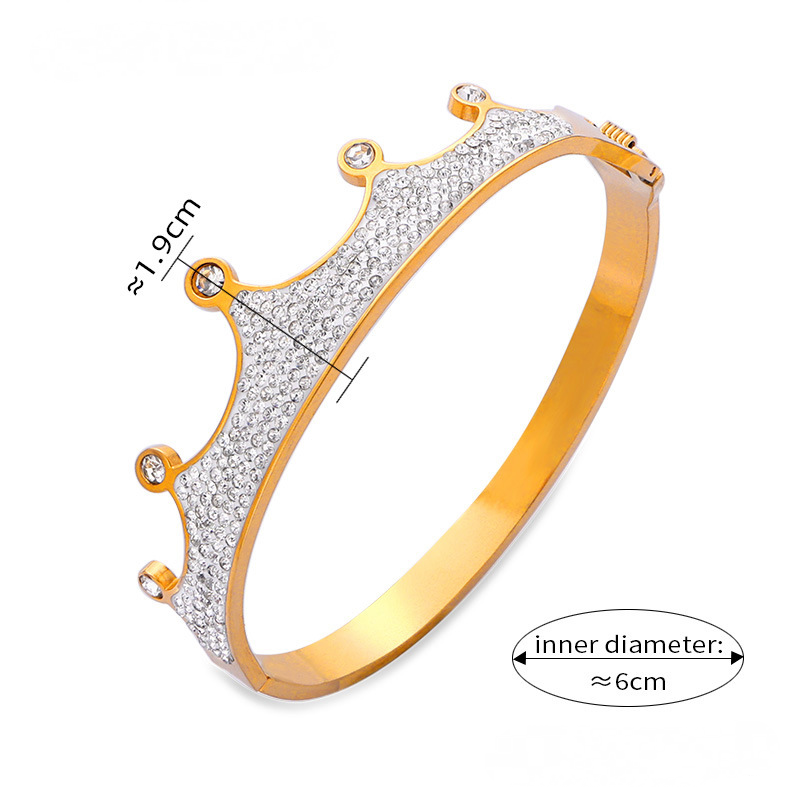 British Style Retro 18K Gold PVD Stainless Steel Bracelet
