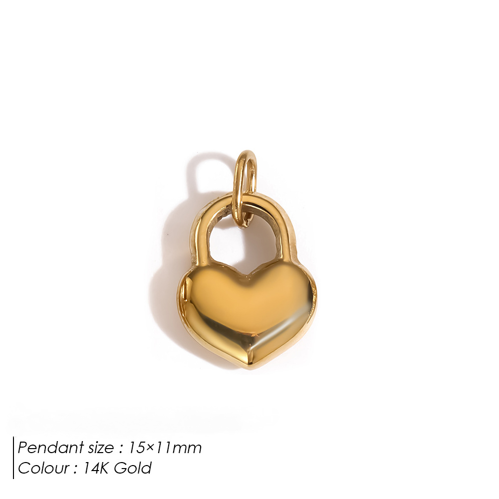 Stainless Steel Heart-shaped Small Key Pendant