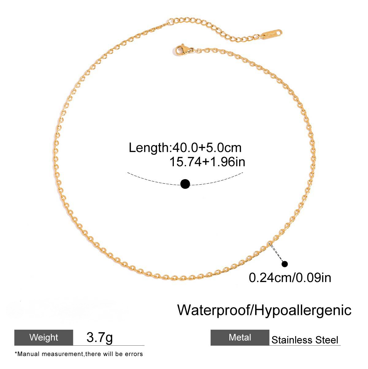 Stainless Steel Stacking Metal Chain Necklace