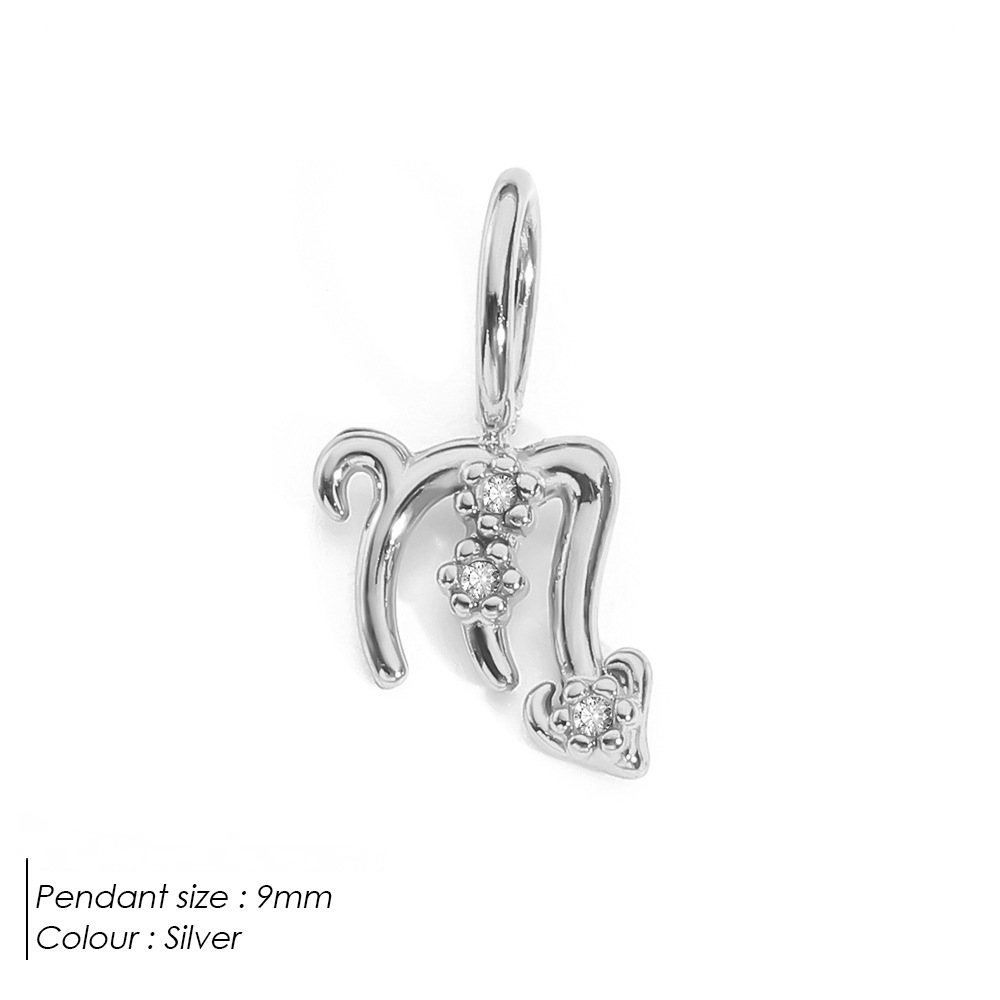 Stainless Steel Diamond-encrusted Constellation Necklace Pendant