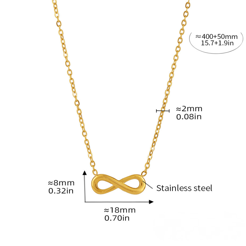 Stainless Steel Paper Clip Pendant Necklace