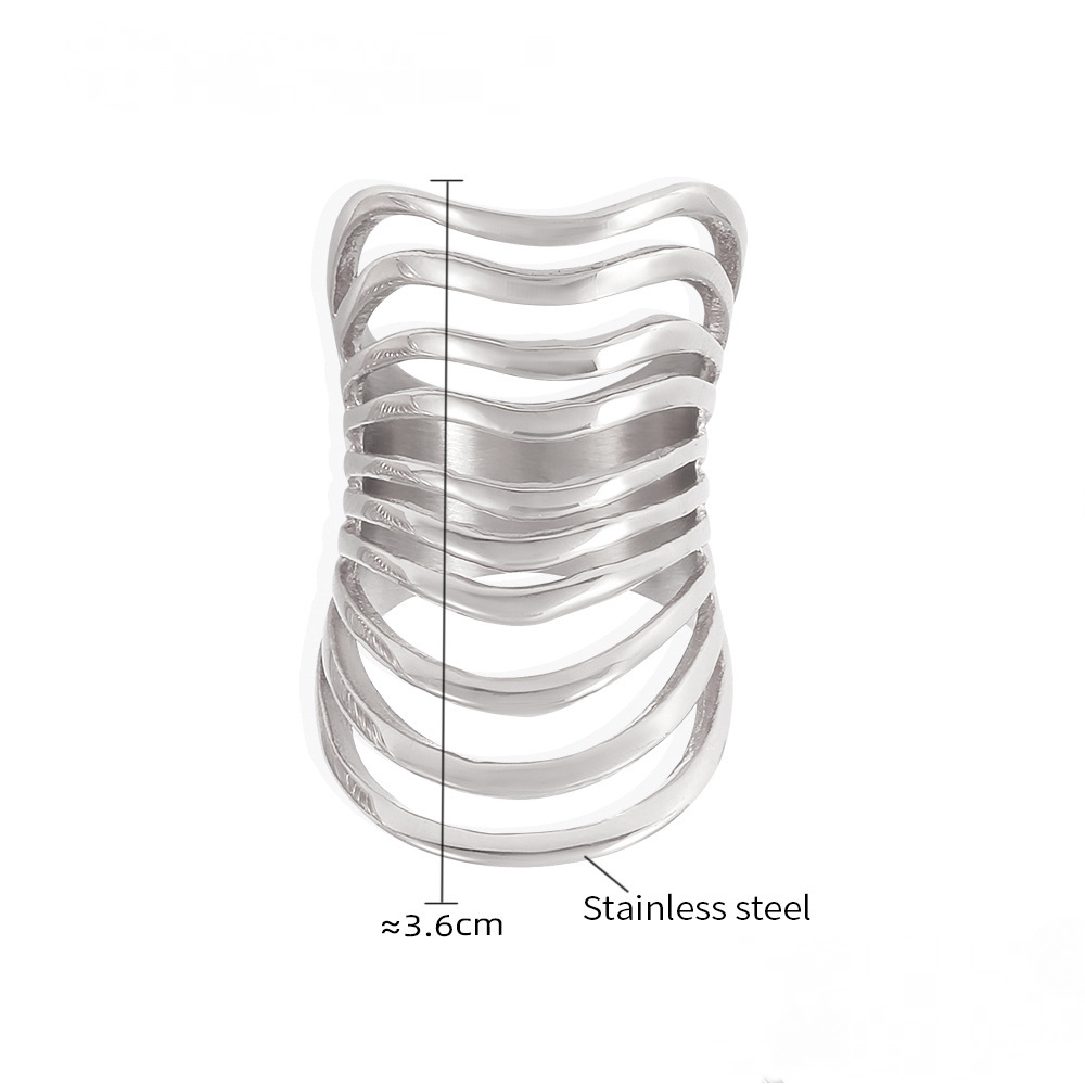 Stainless Steel Hollow Multi-layer Line Ring