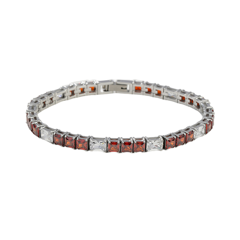 3x3MM Square Cubic Zirconia Tennis Bracelet