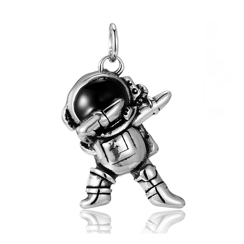Stainless Steel Astronaut Pendant Necklace
