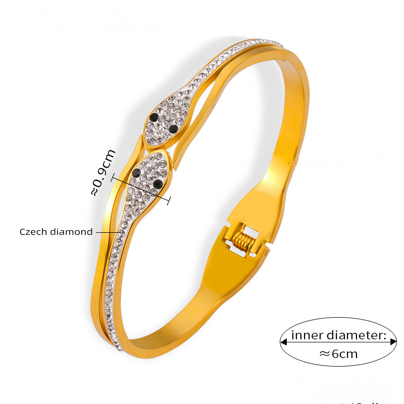 Four-leaf Clover Butterfly Snake Shape Stainless Steel Bracelet