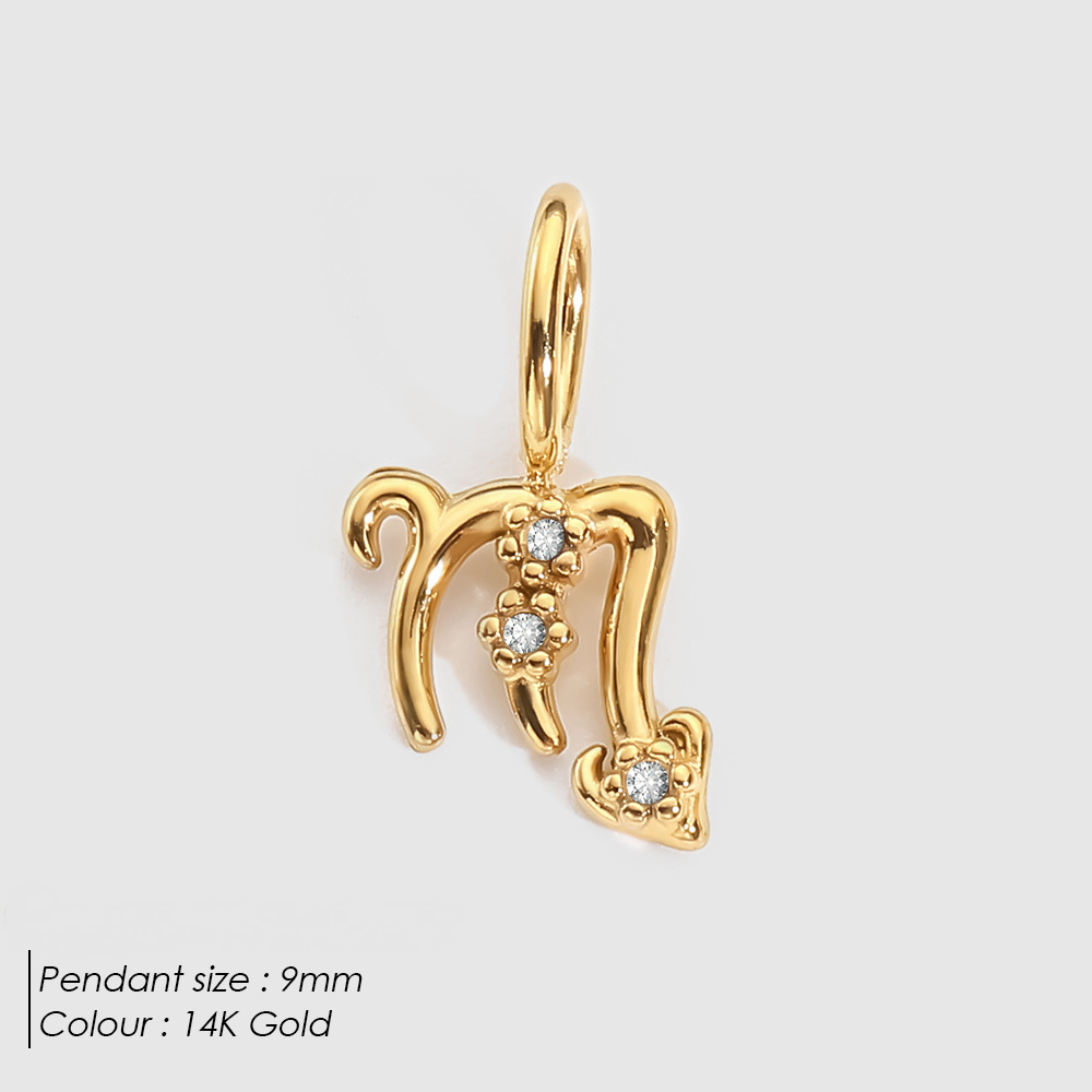 Stainless Steel Diamond-encrusted Constellation Necklace Pendant