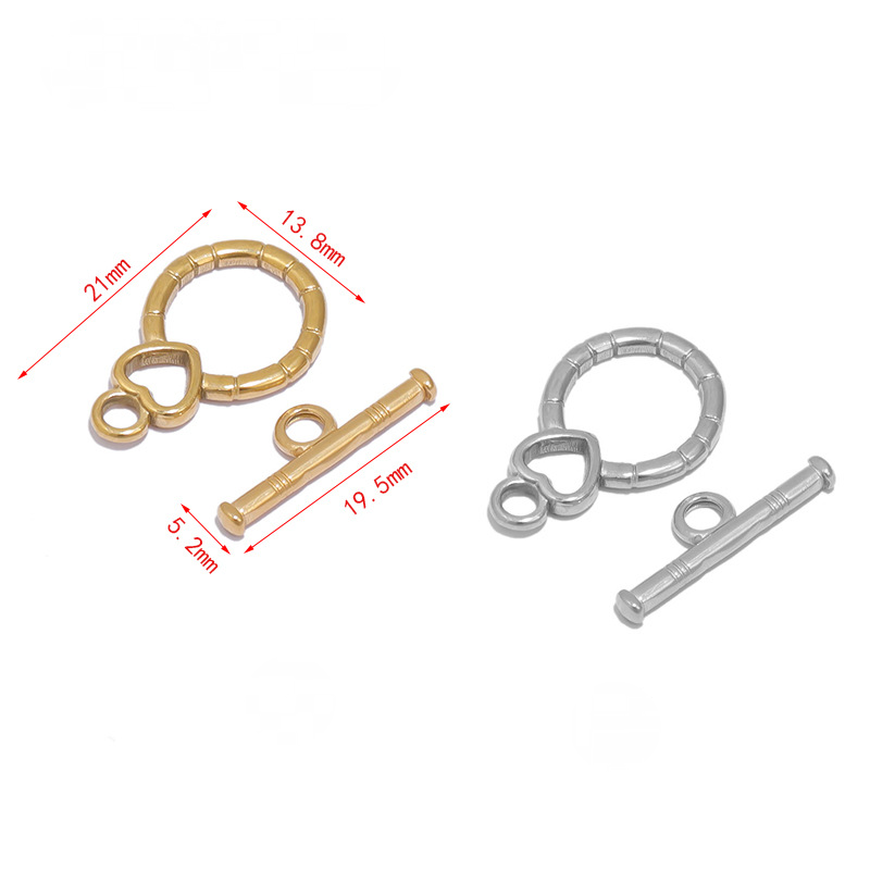 Stainless Steel 18K Gold PVD Toggle Clasp - 4 Pack
